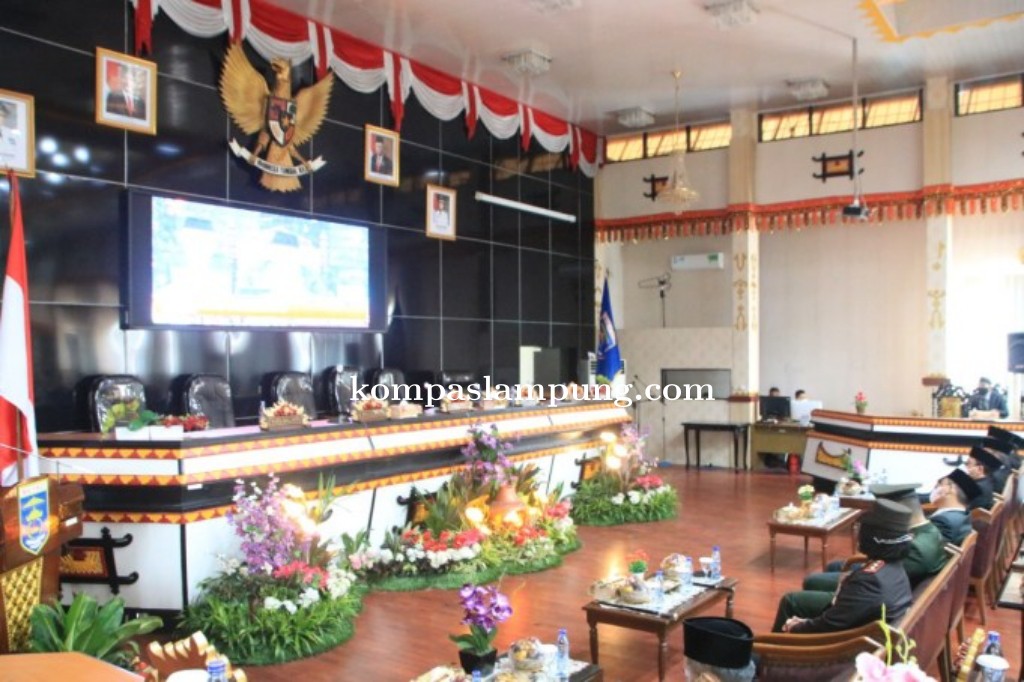 Sambut HUT RI Ke-76, DPRD Metro Sidang Pidato Presiden RI Joko Widodo Secara Virtual