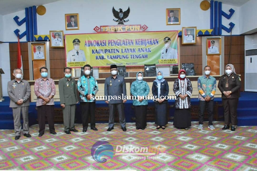 Ardito Wijaya Buka Acara Advokasi Penguatan Kebijakan Kabupaten Layak Anak Kabupaten Lampung Tengah