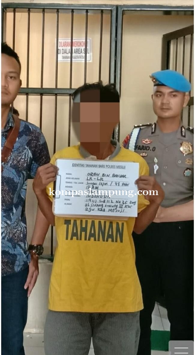 Diduga Bandar Narkoba Dibekuk Jajaran Satnarkoba Polres Mesuji.