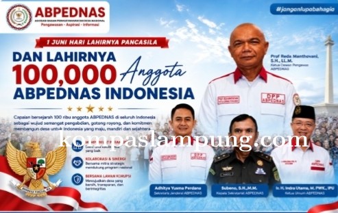 ABPEDNAS Cetak Sejarah, Raih 100 Ribu Anggota Bertepatan Dengan Hari Lahir Pancasila 2026