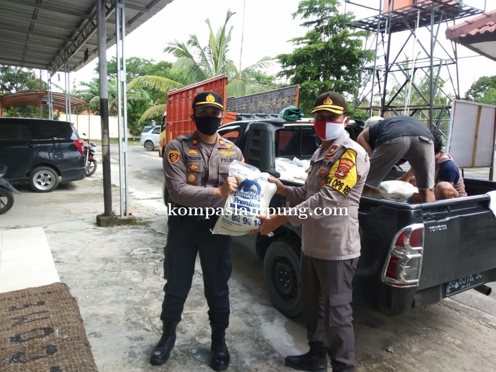 Polres Tuba Distribusikan Beras Bantuan Peduli Covid-19 Dari Mabes Polri