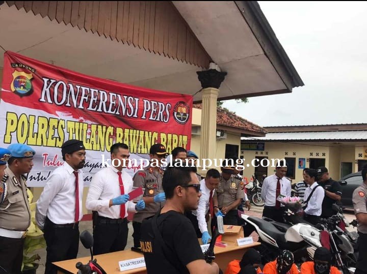 Kapolres Tubaba Mendapat Sambutan Hangat Saat Gelar Konferensi Pers Terkait Kriminilitas
