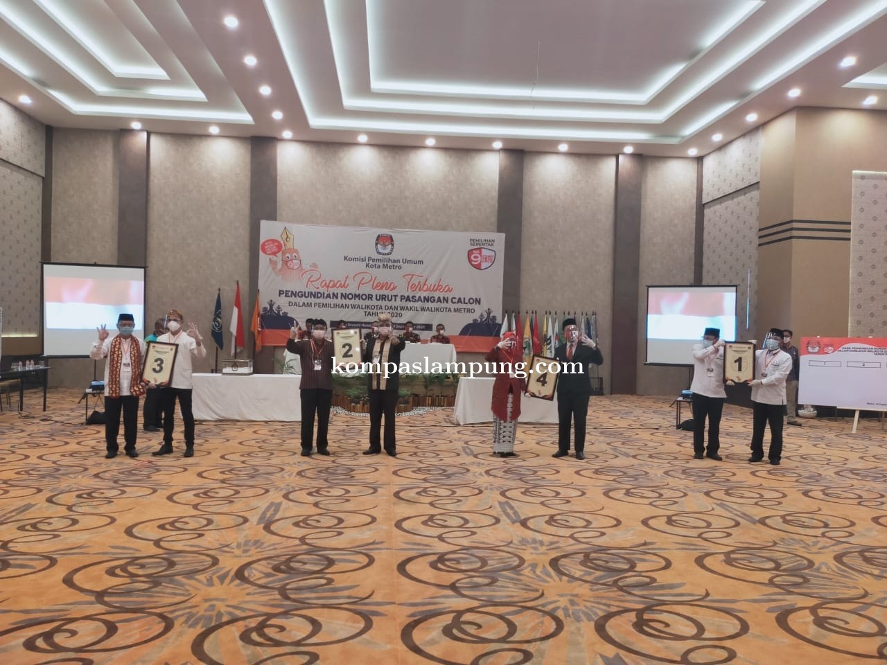 Pilkada Metro 2020, Ini Daftar Nomor Urut Paslon