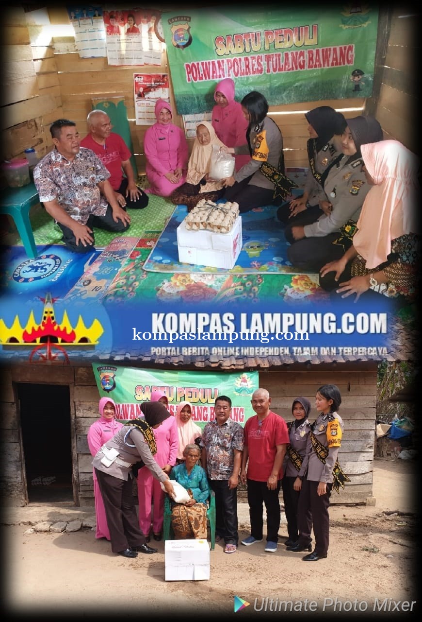 Peduli Sesama, Polwan Polres Bersama PC Bhayangkari Tulang Bawang Beraksi Di Menggala Timur