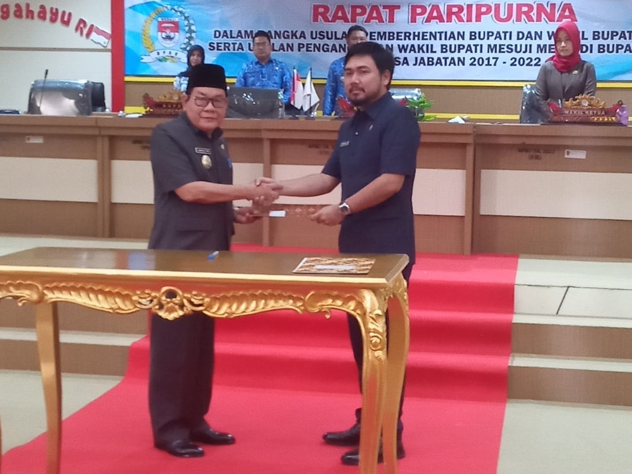 Rapat Paripurna DPRD Kab. Mesuji Dalam Rangka Usulan Pemberhentian Bupati dan Wakil Bupati