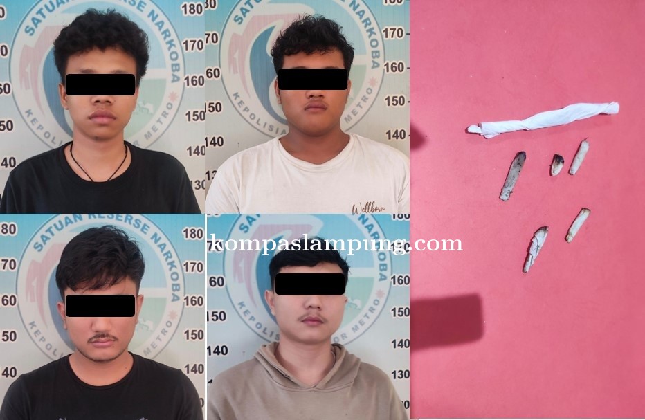 Usai Konsumsi Ganja 4 Orang Remaja Di Gelandang Ke Kantor Polisi