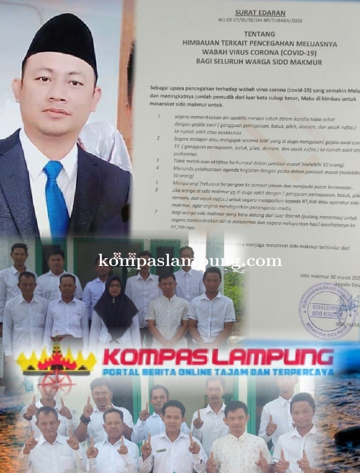 Pemerintahan Tiyuh Sido Makmur Mengeluarkan Surat Edaran Upaya Pencegahan Covid-19