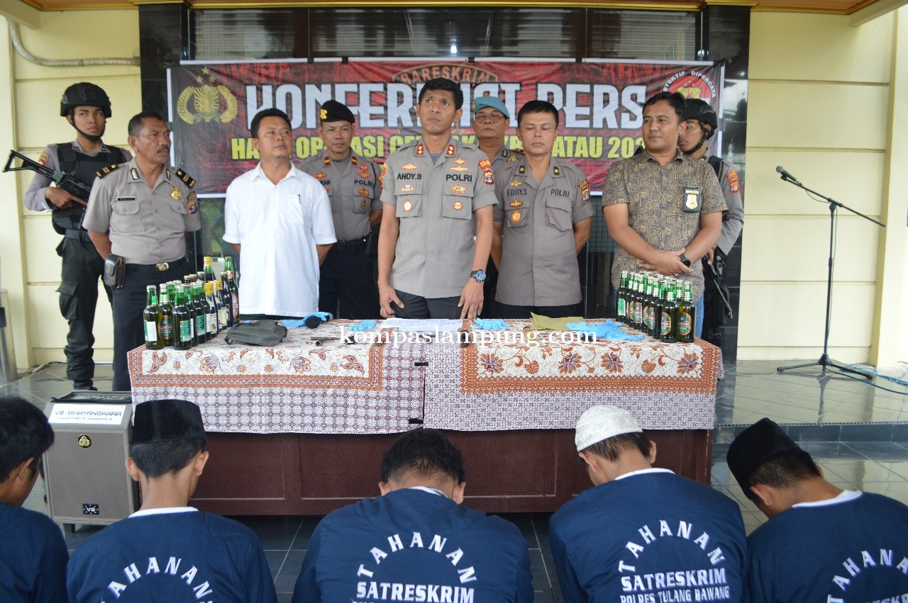  Konferensi Pers Hasil Operasi Cempaka Krakatau 2020 Yang Digelar Polres Tulang Bawang