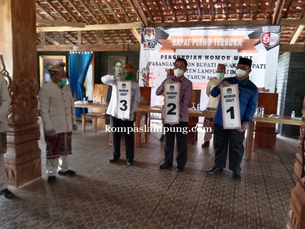 KPU Kabupaten Lam-Tim Laksanakan Pengundian Nomor Urut Bakal Calon Bupati