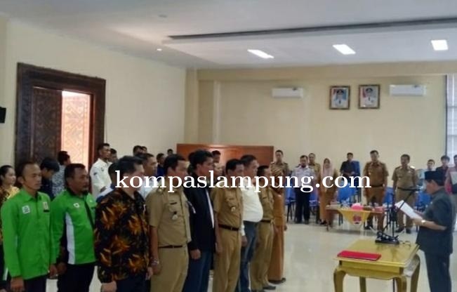 Saply TH Melantik Lembaga Kerja Sama Tripartit Kabupaten Mesuji Periode 2020-2023 