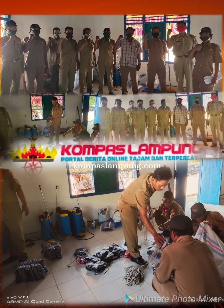 Dana Desa Tahap Satu Tiyuh Mulya Jaya Bagikan 3000 Masker Dan Berikan Bantuan Langsung Tunai