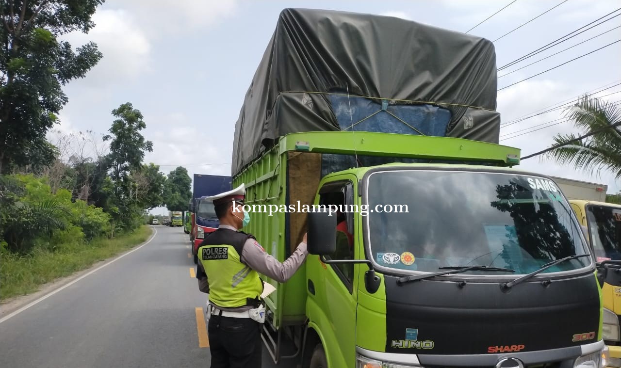 Satlantas Polres Tulang Bawang Kembali Gelar Razia Di Jalintim Menggala